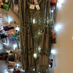 Shabby chic Sha, Olive green vest from Buckle